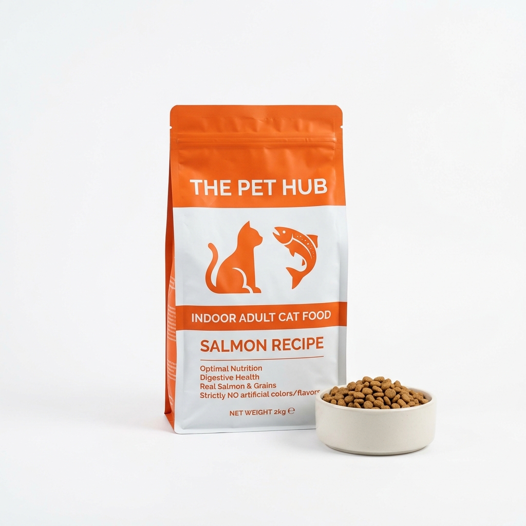 Indoor Adult Cat Food (Salmon Recipe, 2kg) - The Pet Hub