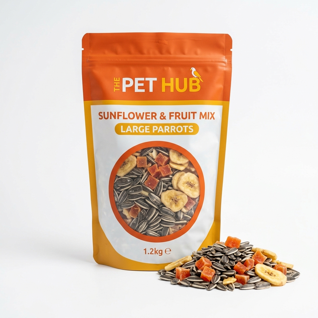 Sunflower & Fruit Mix for Large Parrots (1.2kg) - The Pet Hub